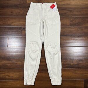 Spanx Women's Size Small Parchment Stretch‎ Twill Cargo Jogger Pants